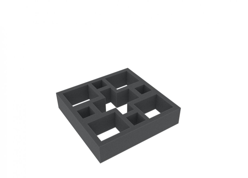 Einleger für AFLC100BO, Schaumstoff, 178×178×40mm