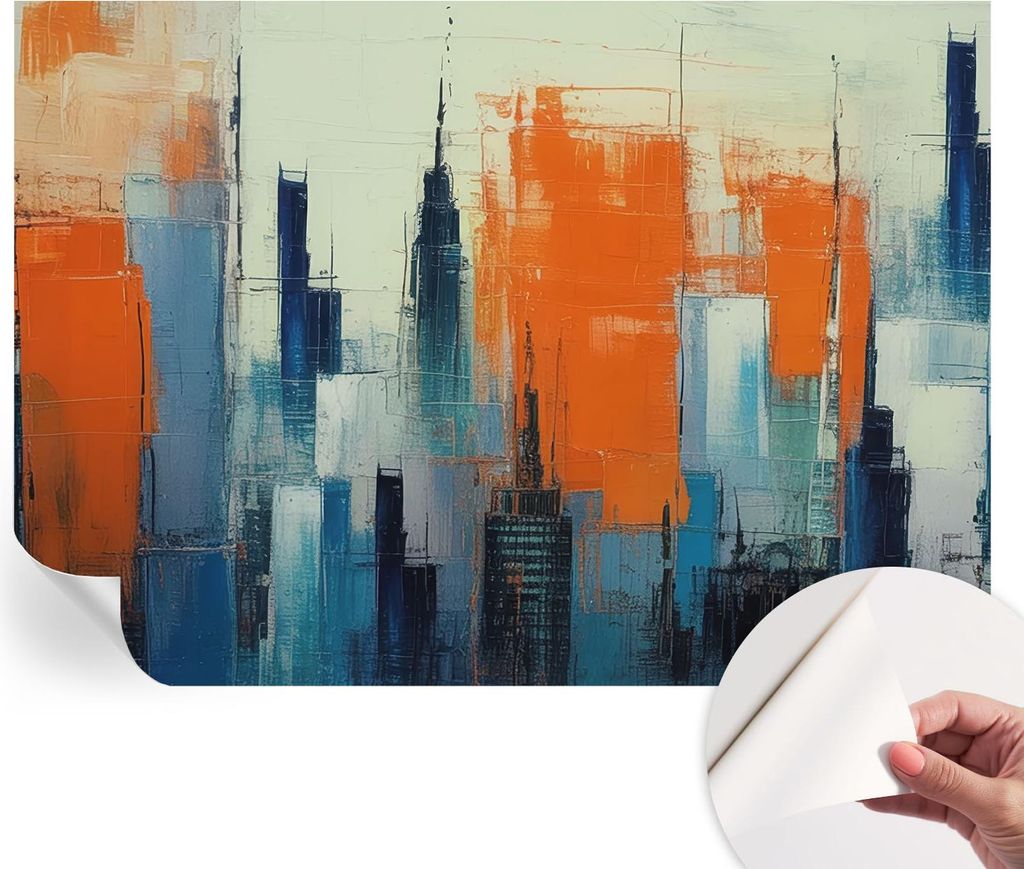 Selbstklebende Wandtapete - Dekorative Tapete für Wohnzimmer - Klebefolie für Wandbilder - Tapetenfolie für Wanddekoration - 312x219 cm - Abstra...