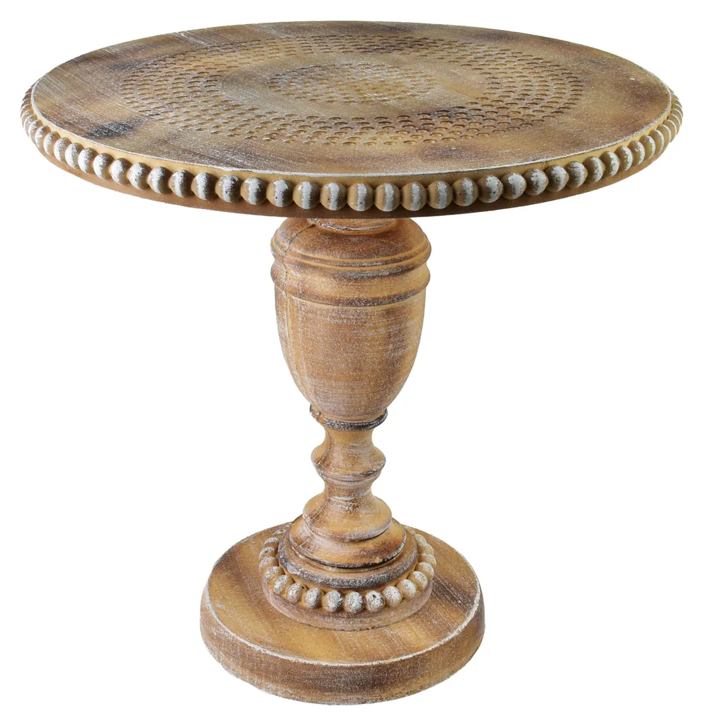 Petite table basse bicolore Mondex Lammy 41x40 cm plateau MDF robuste