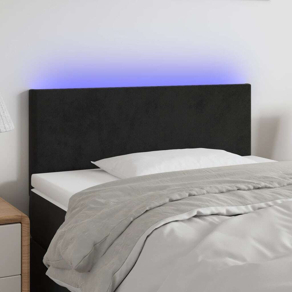 Maison Exclusive - LED Kopfteil Schwarz 80x5x78/88 cm Samt