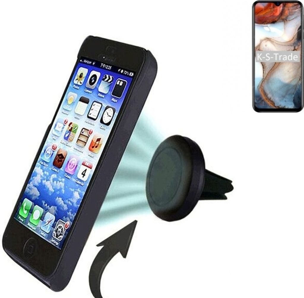K-S-Trade Kompatibel mit Blackview A60 Plus Auto Handy Halterung KFZ Halter Lüftungsgitterhalterung Air Vent mount Smartphone Halter