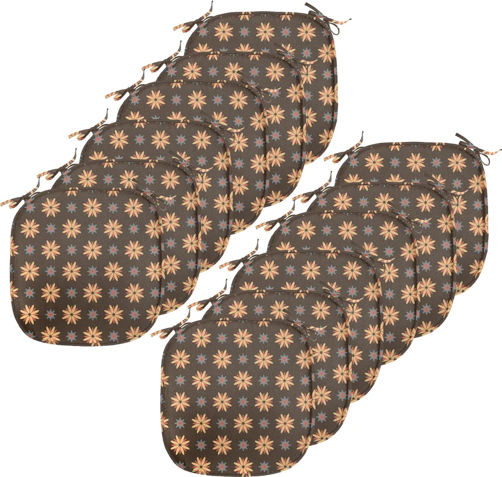 Coussin de Siège avec Sangles pour Cuisine et Salle à Manger 40x40cm