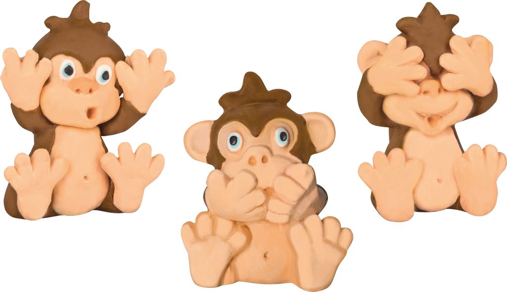 BRUNNEN 1027415 Radiergummi lustige Affen Produktbild 