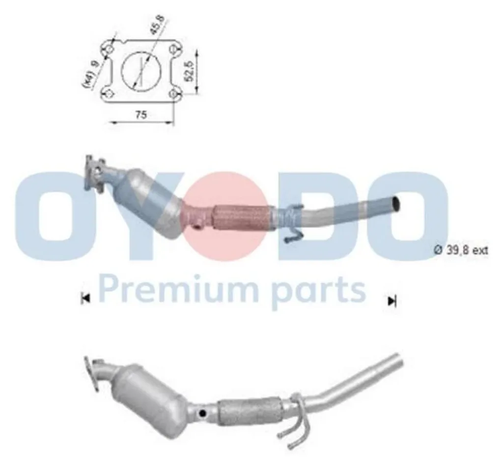 BOSAL 090-812 Catalyseur homologué ECE avec matériel de montage