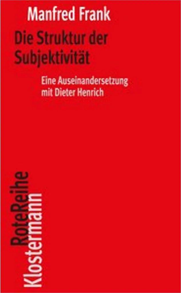 Die Struktur der Subjektivität : livre de philosophie phénoménologique