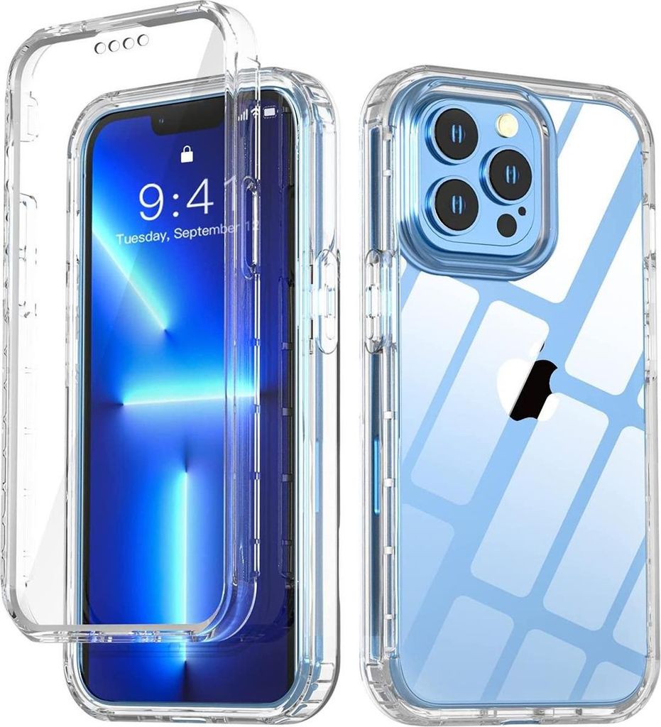 iPhone 13 Pro Full Cover Silikonové 6,1" TPU 360° průhledné Obrázek produktu 
