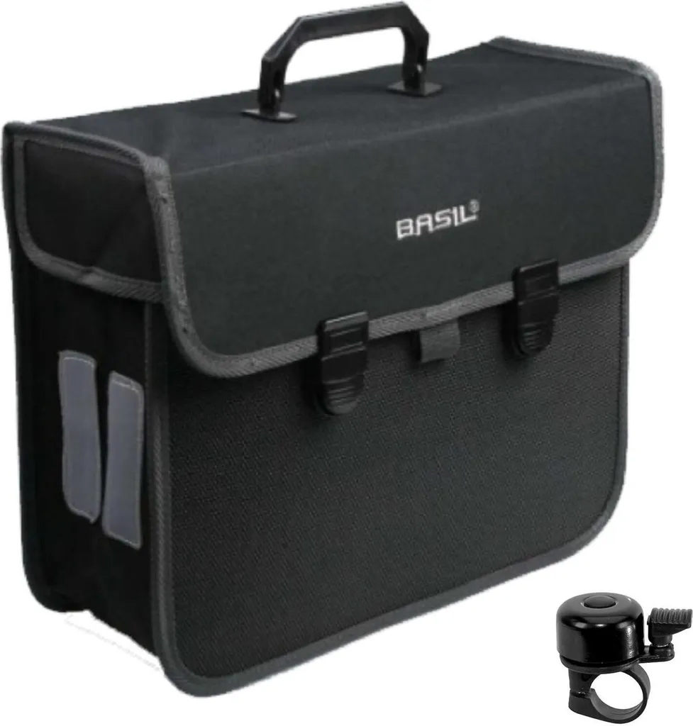 Sacoche Vélotaf 13L Basil Malaga - Bagage Porte-Bagages avec Sonnette Kit
