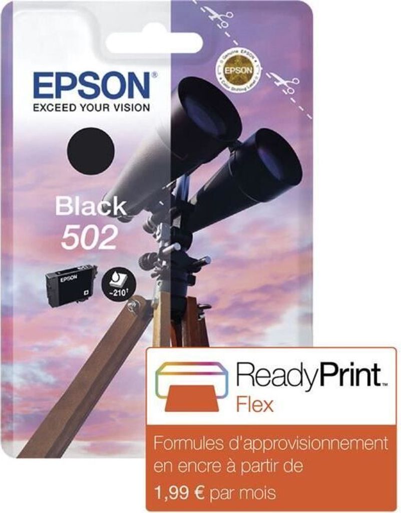 Epson 502 Tintenpatrone, Schwarz, Original, 4.6 ml, für Expression Home XP-5100, XP-5105, WorkForce WF-2860, WF-2860DWF, WF-2865DWF