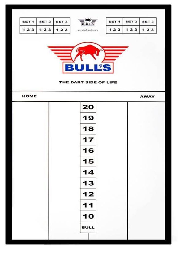 Bull's Styreen Scorebord 45x30 cm - Dart Scoreboard