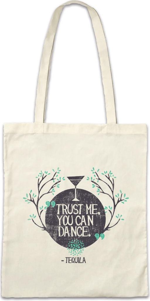 Urban Backwoods Tequila You Can Dance, Stofftasche, Farbe: Beige