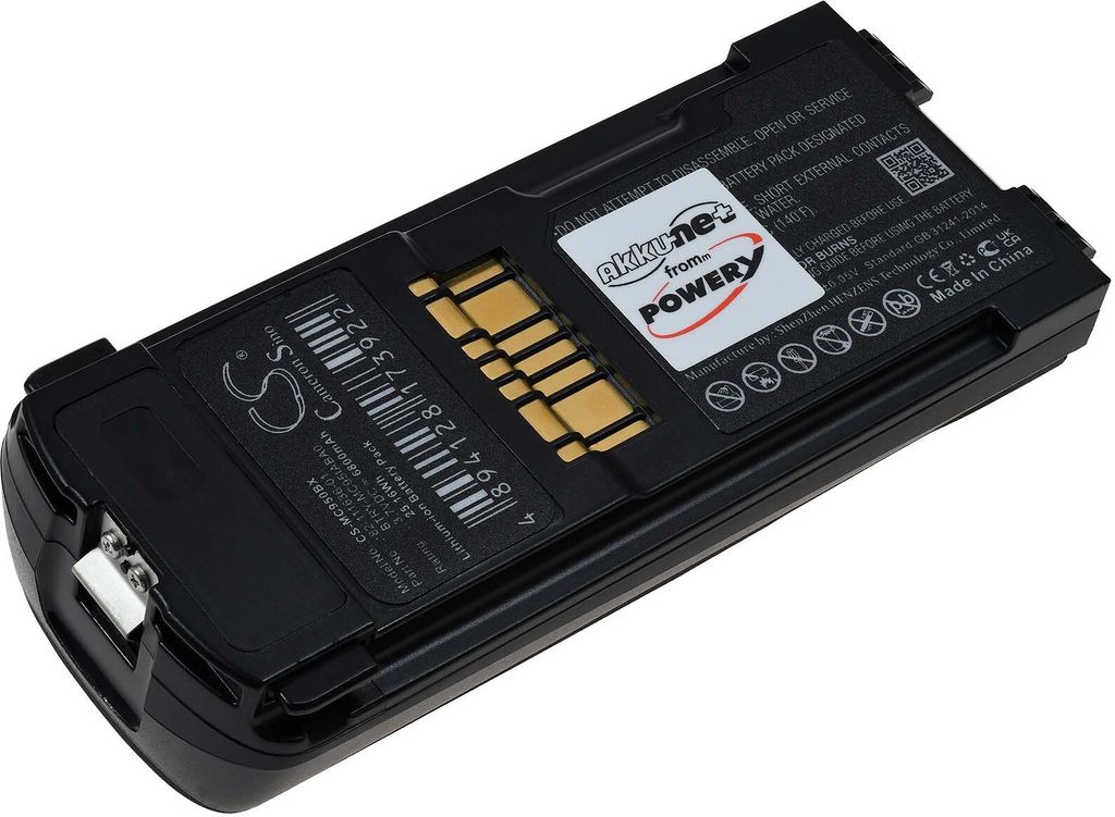 Powerakku für Barcode Scanner Symbol MC9500 / MC9590 / Typ BTRY-MC95IABA0