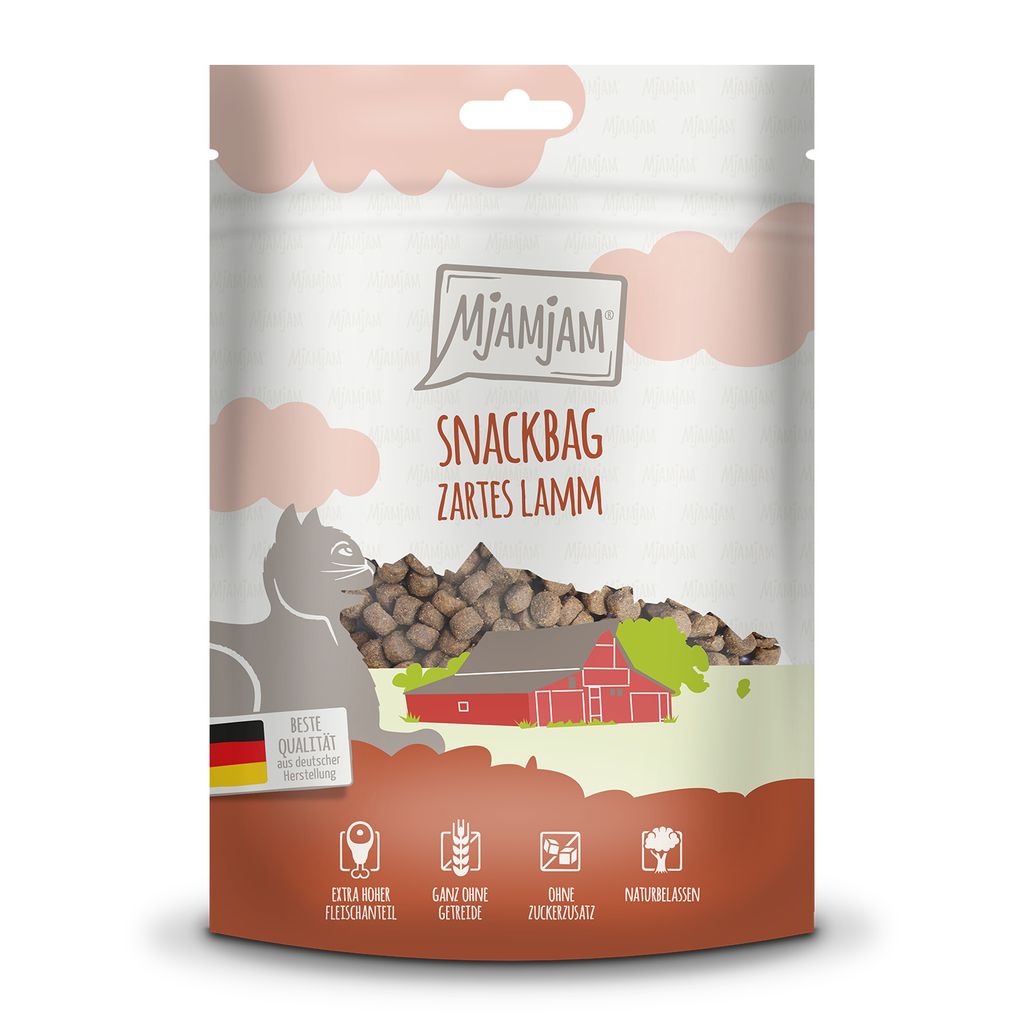 MjAMjAM Cat - Snackbag 8x125g | Lamm Produktbild 