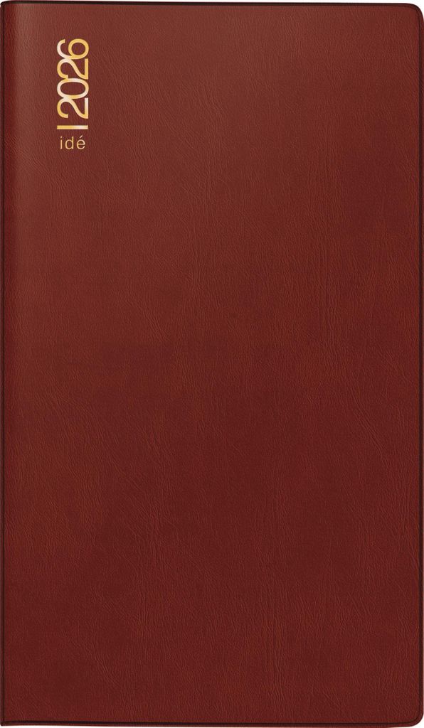 rido/idé 7012112296 | Taschenkalender Mod. TM 15 2026 | A6, Kunststoff, bordeaux