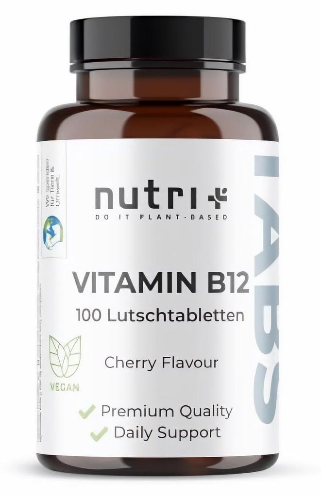 Nutri + Vitamin B12 Lutschtabletten 500µg (mcg) - vegan - Produktbild 