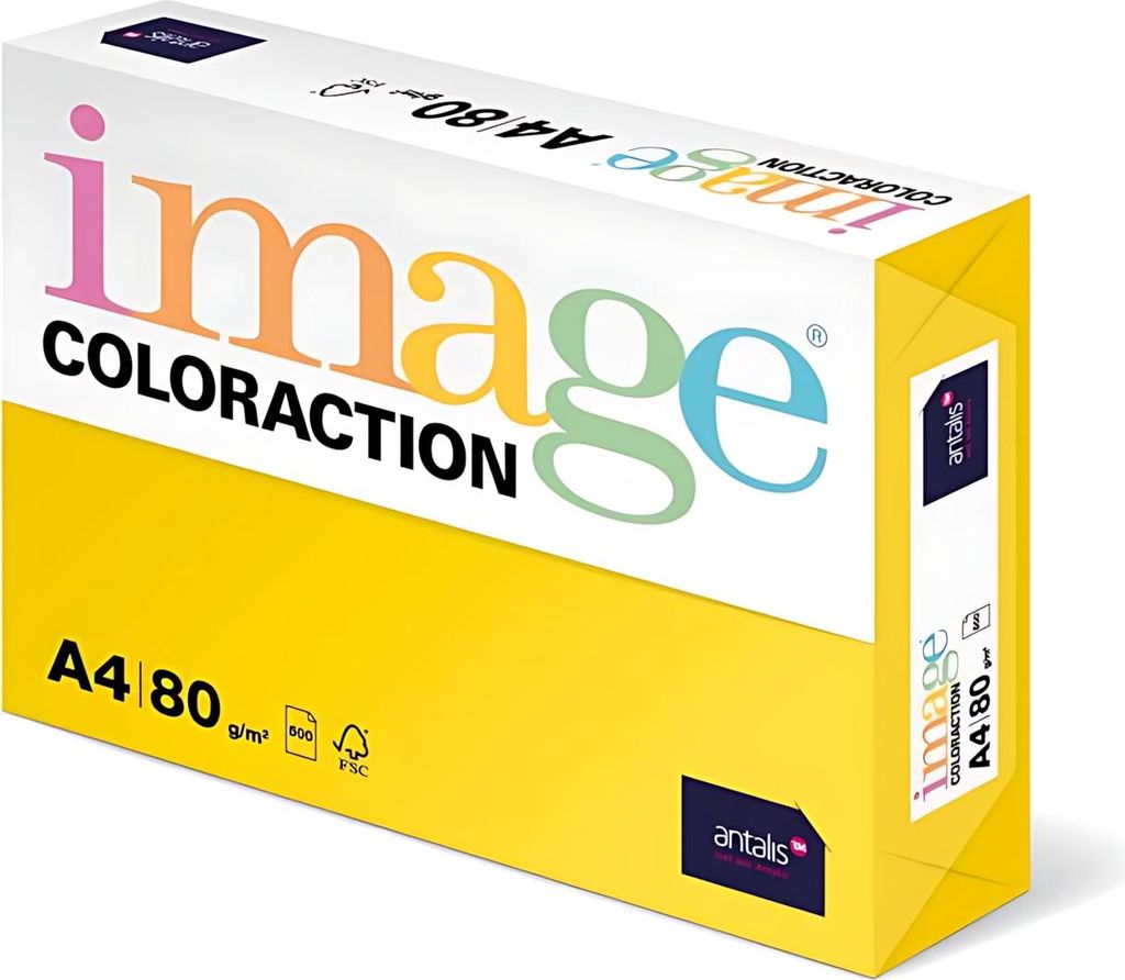 IQ Kanarkowy A4 80 g/m² farbiges Kopierpapier