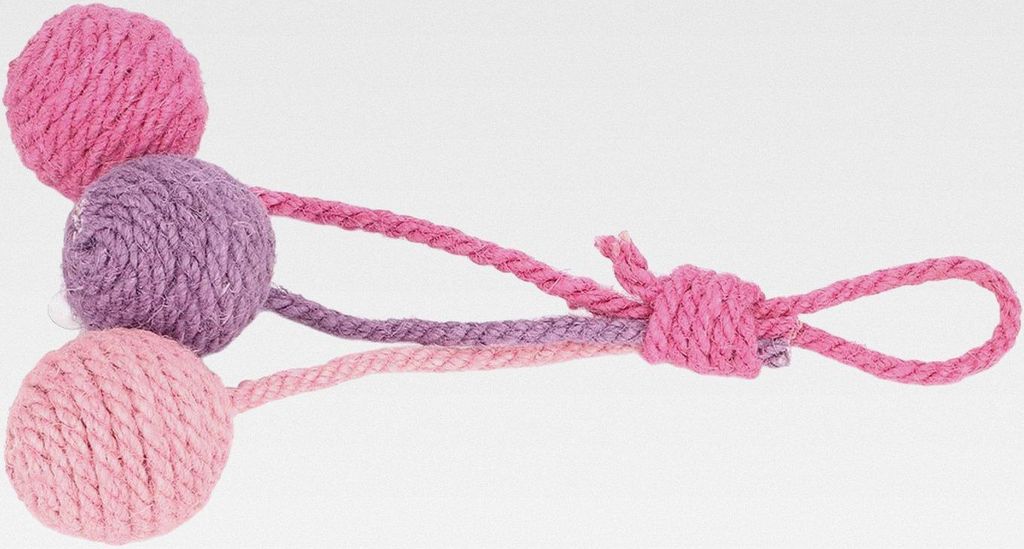 Sisalball Katzenspielzeug, Katzen Bunt Zum Aufhängen Sisalball Interaktives Katzenspielzeug 3 Bunte Bälle Kaubar Sichere Verzierung für Haustier...