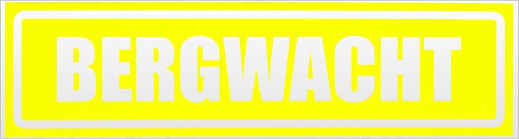 Kiwistar Bergwacht invertiert Magnetschild Schild magnetisch - 60cm Neongelb - Magnetfolie für Auto PKW Kfz