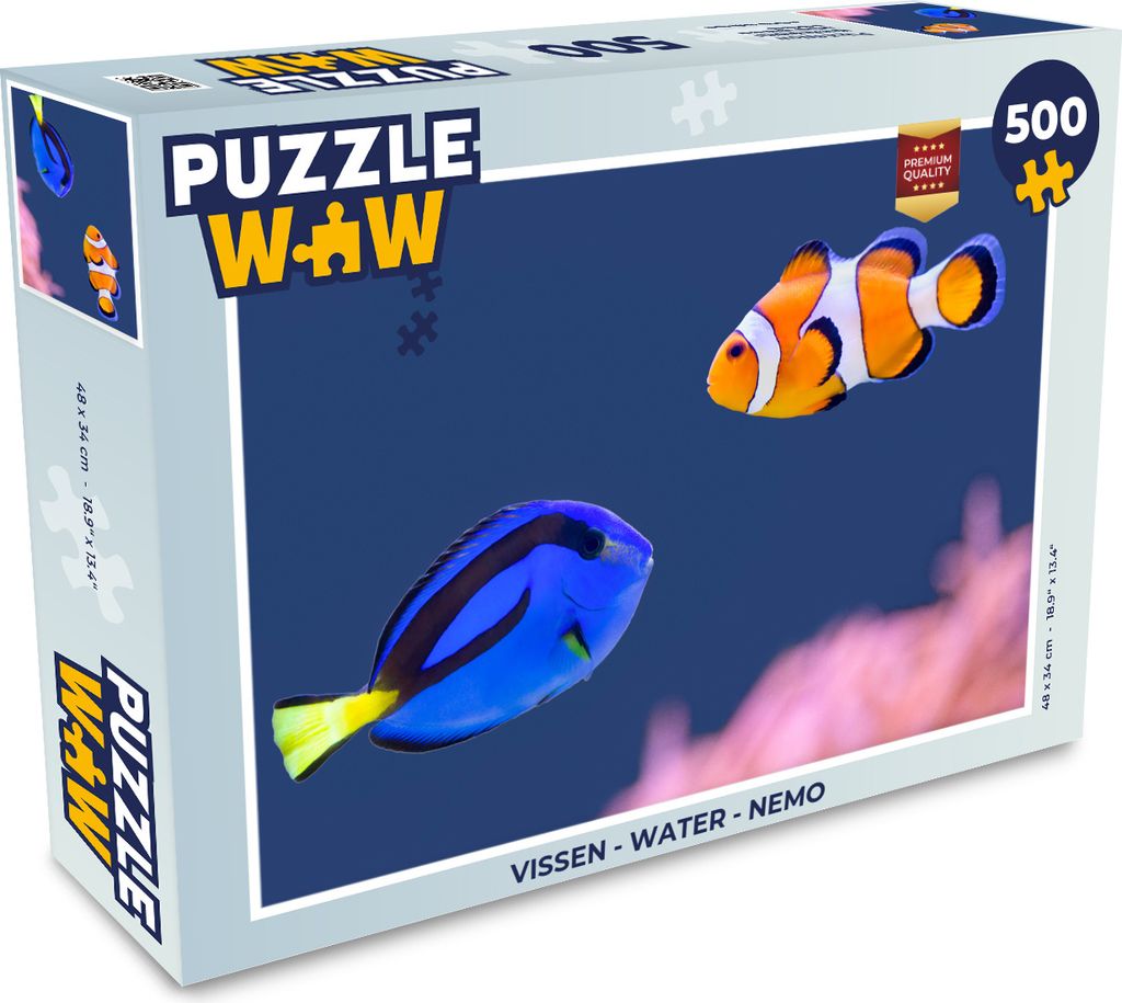MuchoWow Puzzle 500 Teile Fisch - Wasser - Nemo - 500 Teile - Kinder - Selberbauen - Puzzlespiele