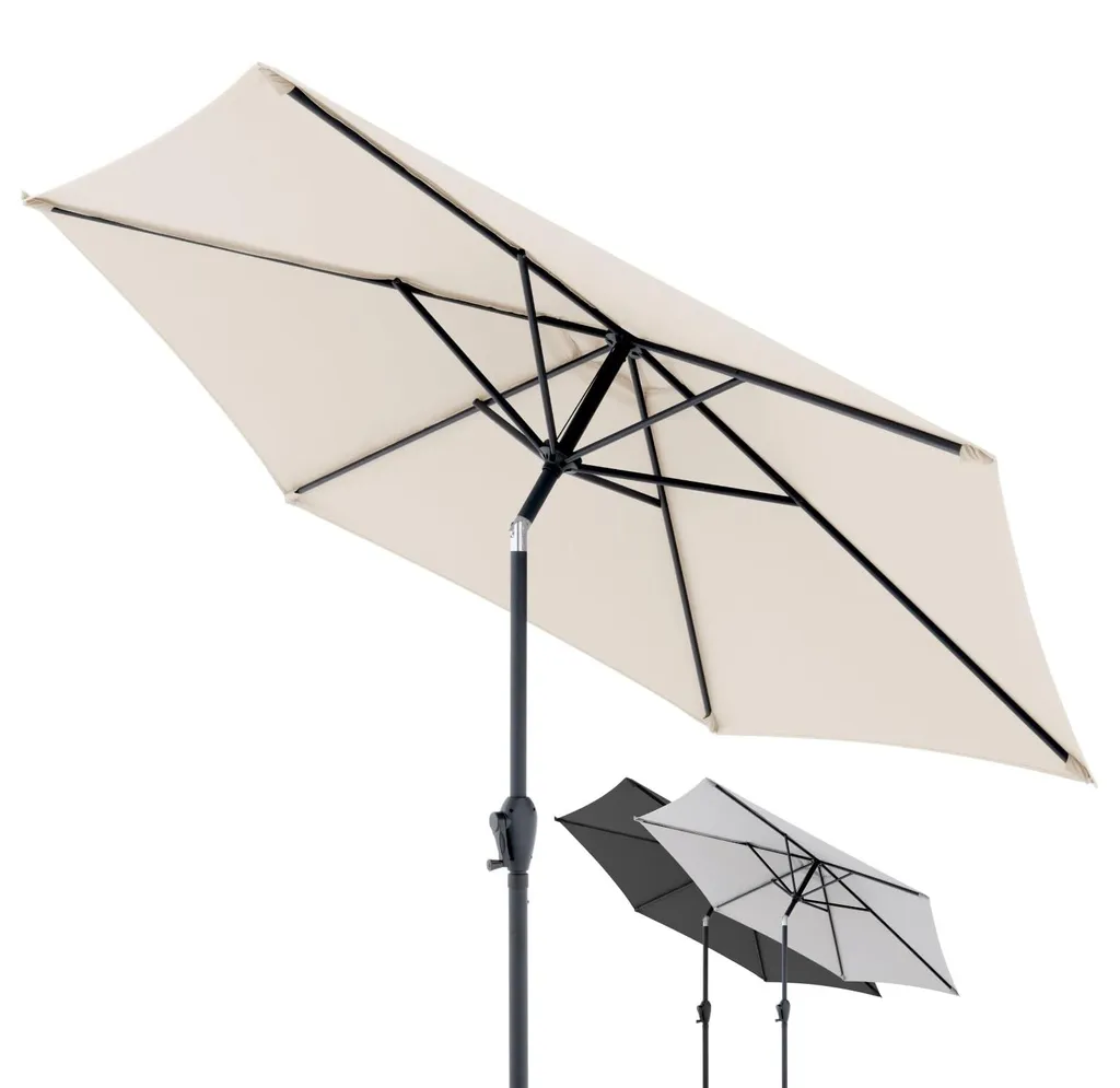 Parasol de terrasse Jack 250 cm bois - Grand parasol pour table ronde