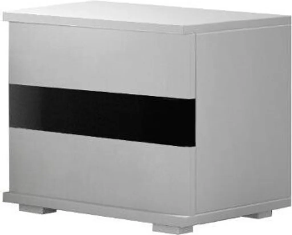 Table de chevet Lucca pour chambre moderne rangement 45 cm 2 tiroirs
