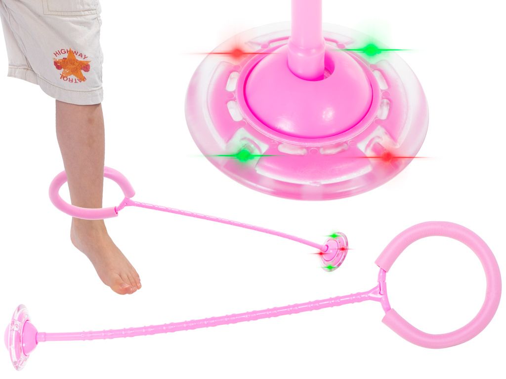 Hula hop na nogę skakanka piłka świecąca LED różowa Zdjęcie produktu 