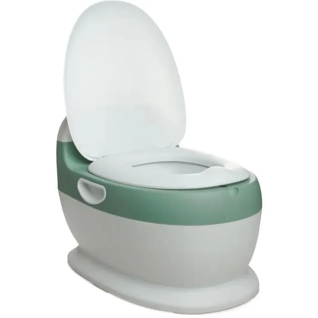 Mini-toilettes Bébé avec Chasse d'Eau Sonore Thermobaby Vert Sauge Stable - 6