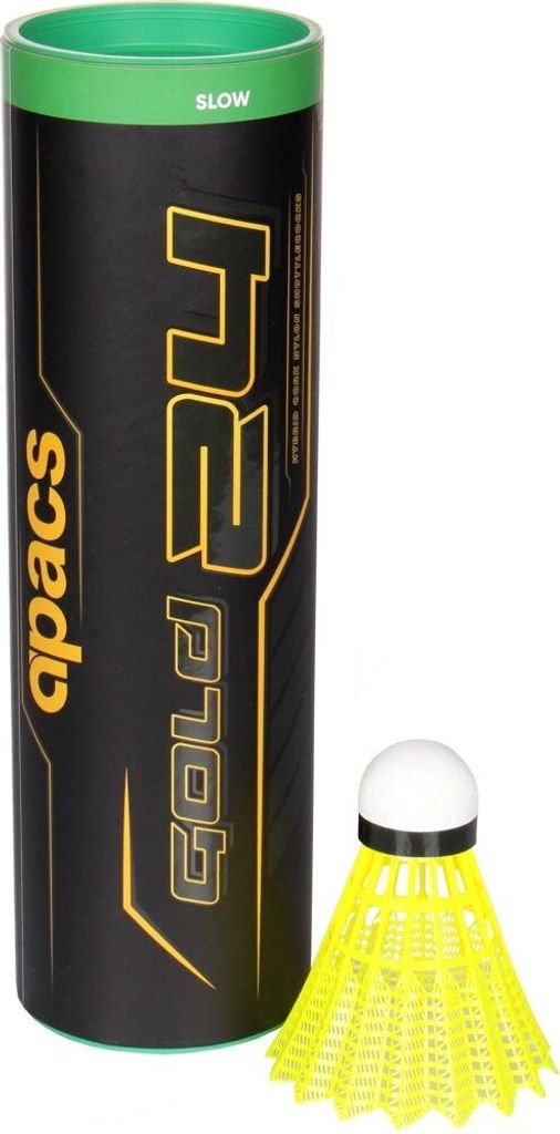 Multipack 2pcs Gold 24 Badmintonbälle grün, Tube 6 Stück