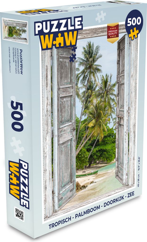 MuchoWow Puzzle 500 Teile Tropisch - Palme - Blick - Meer - Denken - Spiel - Toy