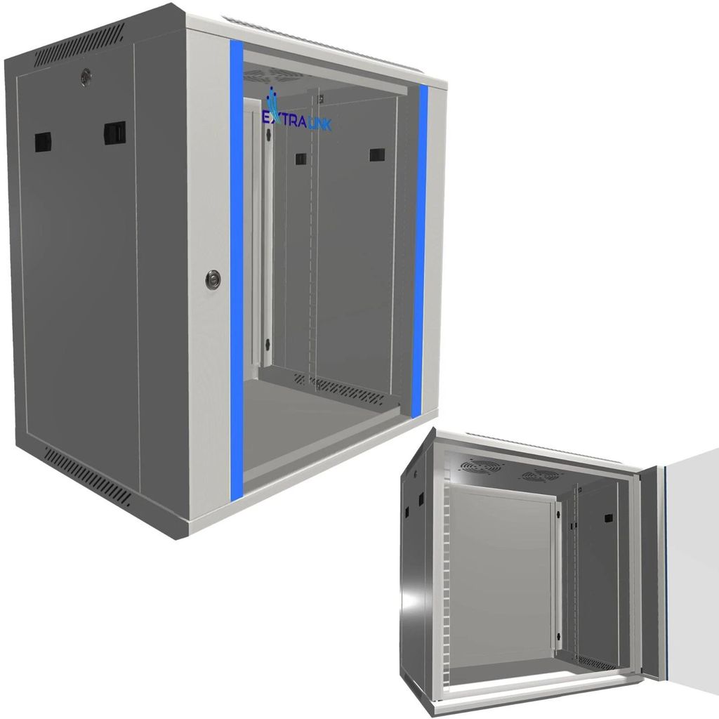 Extralink Szafa Rackmount 12U 600x450 Szary Montaż Zdjęcie produktu 