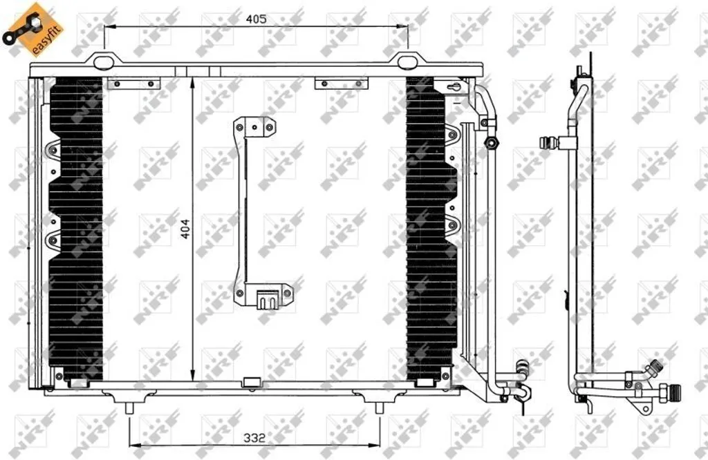 Condenseur de climatisation de rechange pour Mercedes Classe C et E W210