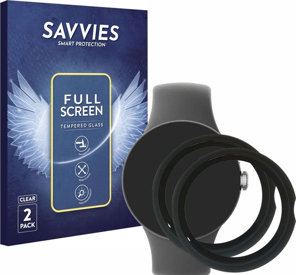 2x Savvies Schutz Hülle mit Schutzglas, Full Cover Case für Produktbild 