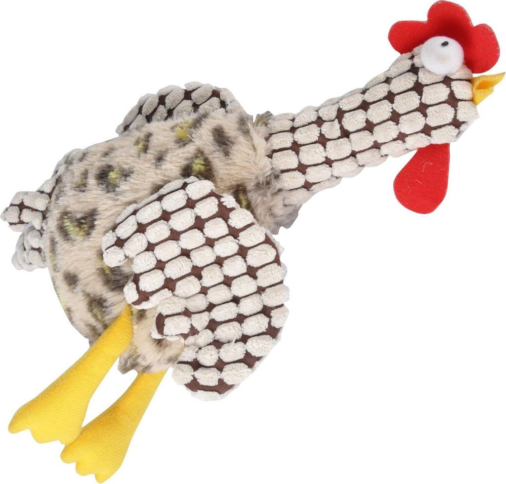 Hundespielzeug HAHN, 30 cm, braun-weiß