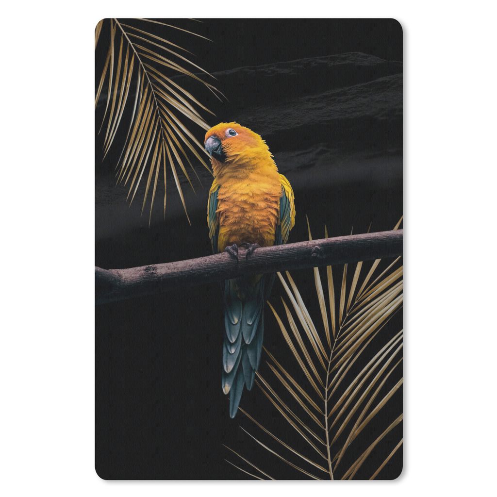 MuchoWow Mauspad Mousepad Papagei - Farn - Zweig 18x27 cm - Mousepads - Maus Mat - Pad - Mausunterlage