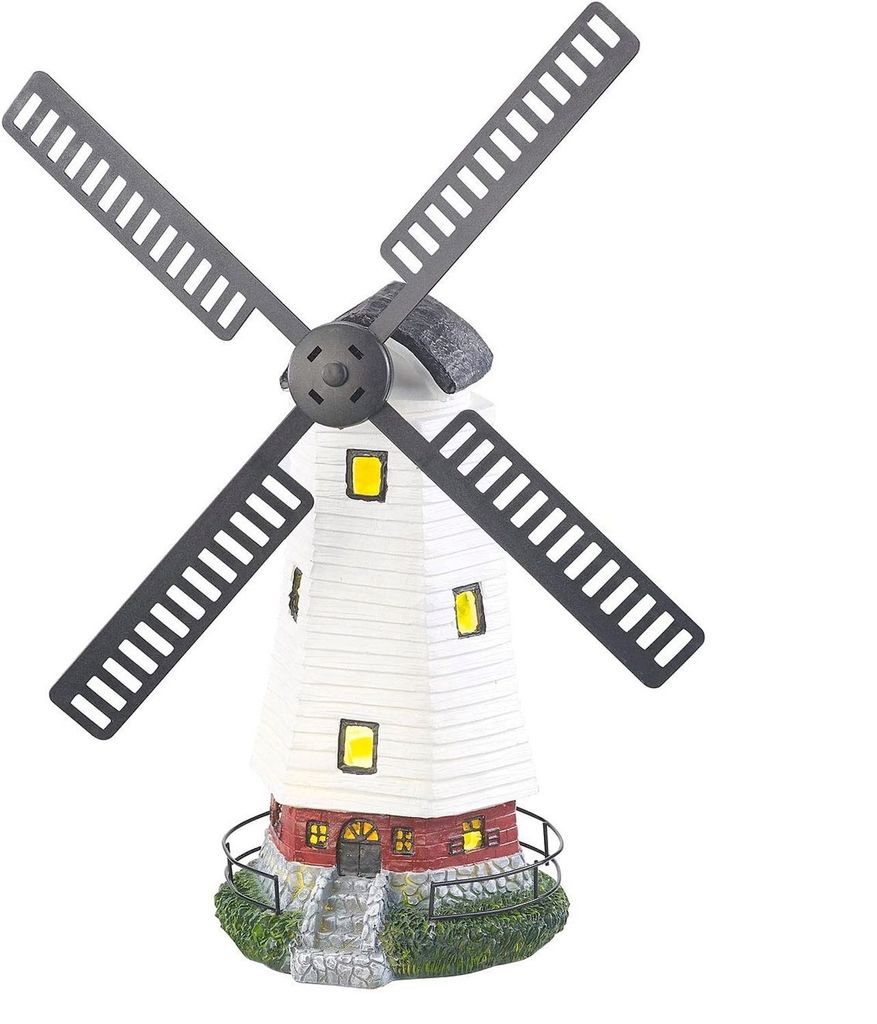 Solar-Windmühle 50cm LED Windrad Beleuchtung Garten Leuchte Produktbild 