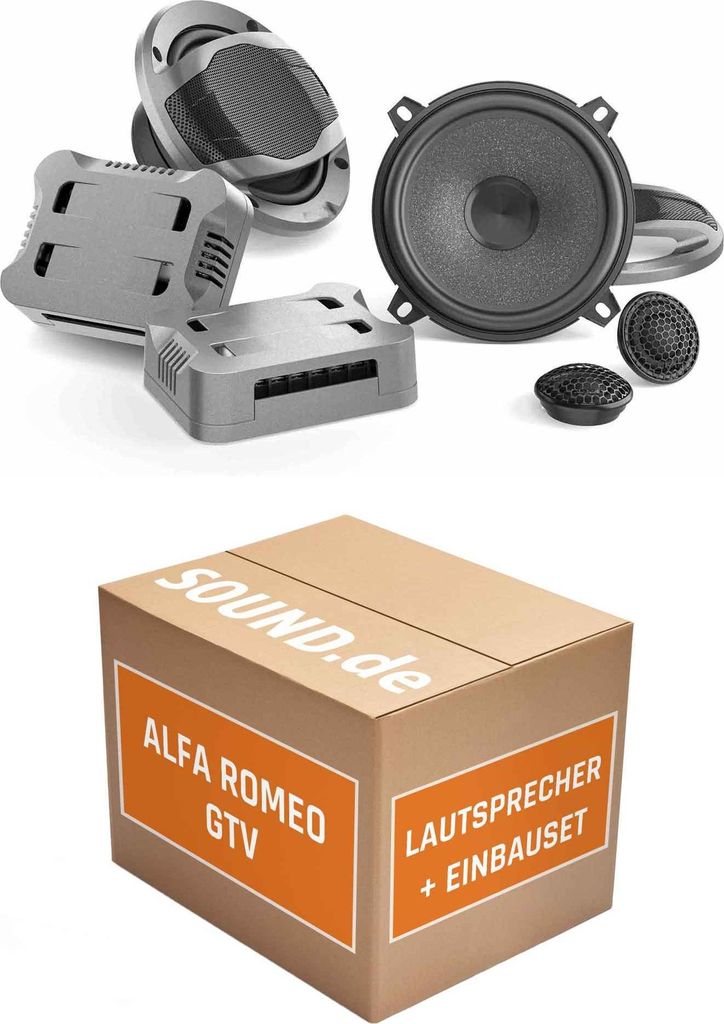 Lautsprecher Boxen Einbaupaket vorne Hertz CK 130 passend für Alfa Romeo GTV 916 bis 2005 | 2x Tief-Mitteltöner 2x Hochtöner