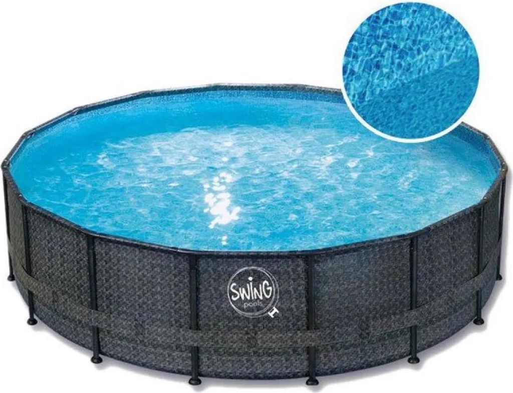 Mountfield Swing Elite-pool Mit Rattanrahmen Schwarz 488 x Produktbild 