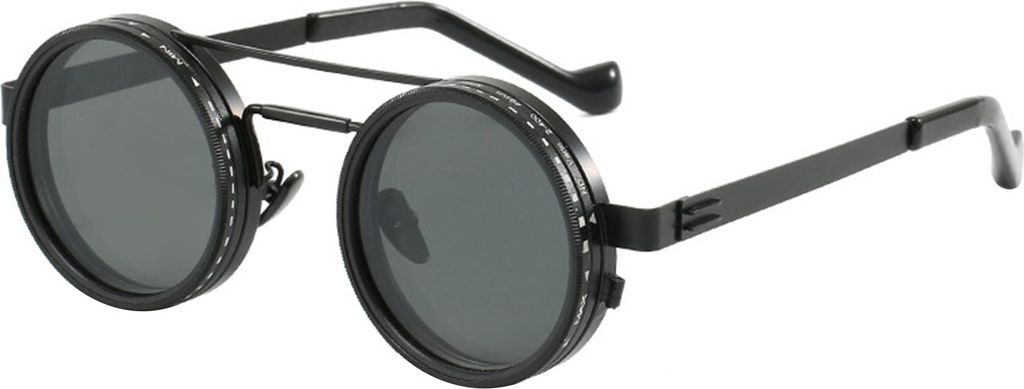 1–9 Gänge verstellbare Tönung Sonnenbrille Retro runde polarisierte Brille mit ND-Filtergläsern für Männer Angeln Autofahren Strand schattig