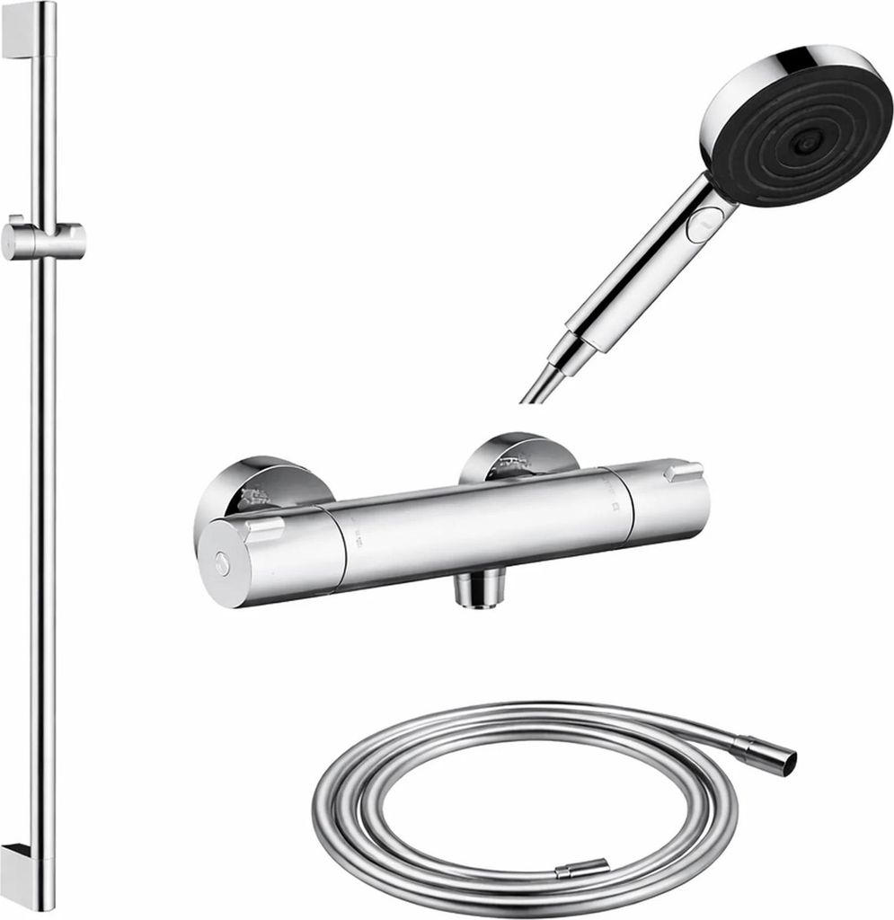 hansgrohe Dusch-Set (Brause, Schlauch, Thermostat, Stange) Pulsify Select, 1 Stk.