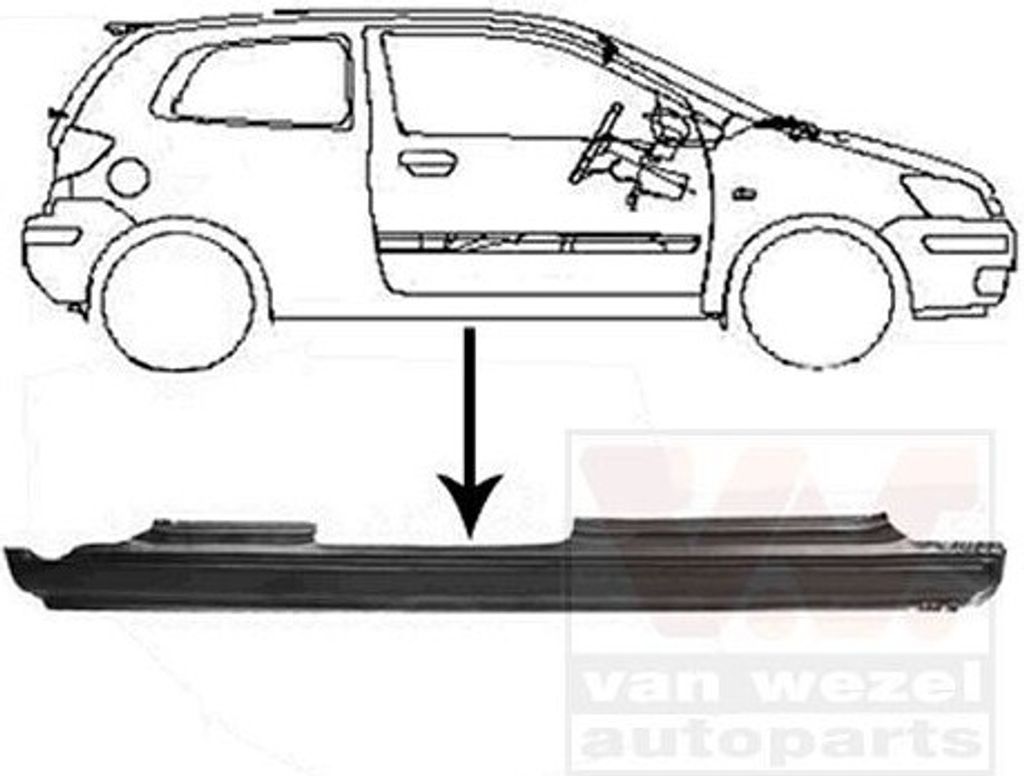 VAN WEZEL 8251104 - Schweller, rechts für Getz (TB)