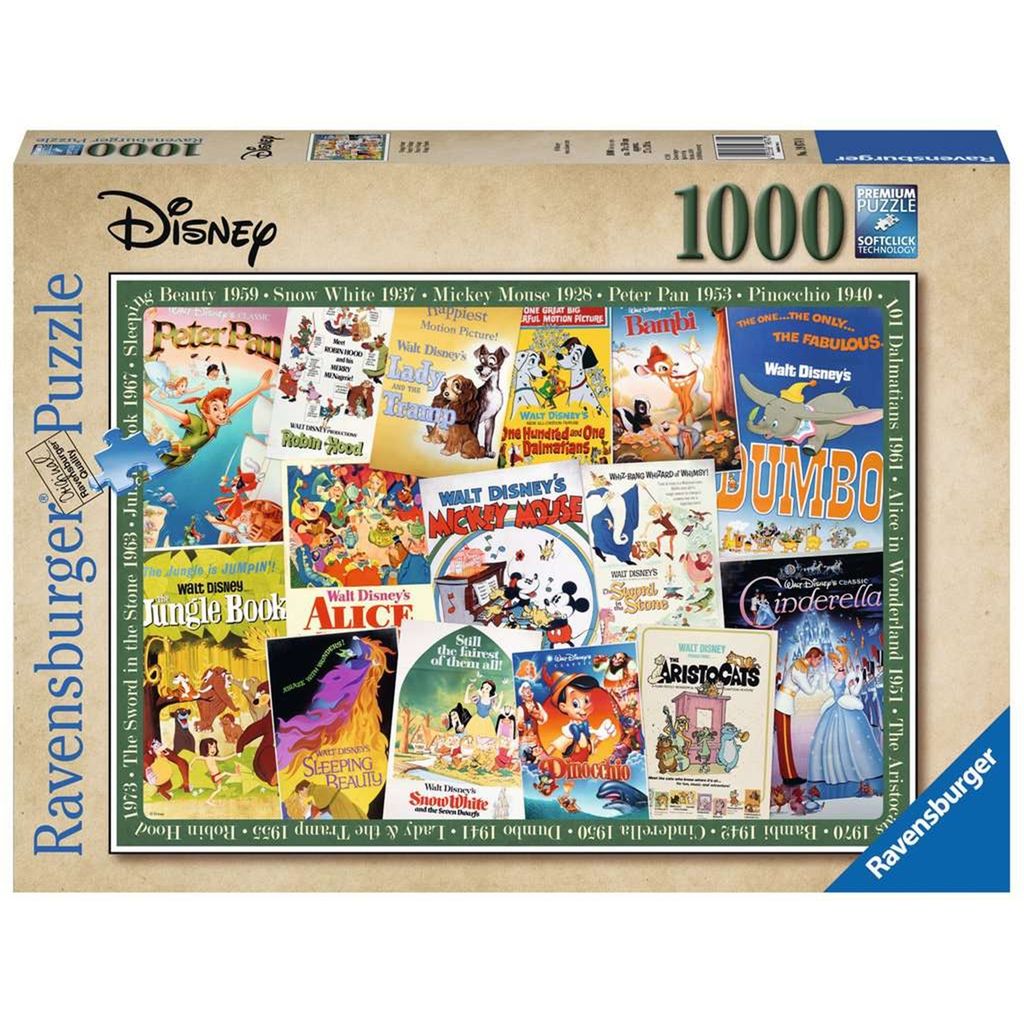 Disney Vintage Movie Poster Ravensburger 19874 Image du produit 