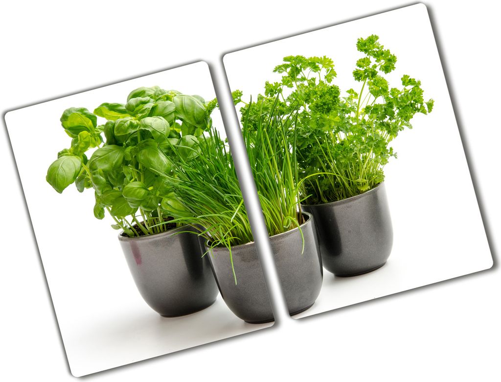 Tulup Glas Herdabdeckplatte - 2x40x52 cm - Glaskeramikkochfeld-Abdeckung Spritzschutz Glasabdeckplatte Kochplattenabdeckung und Schneidebrett - Zwe...