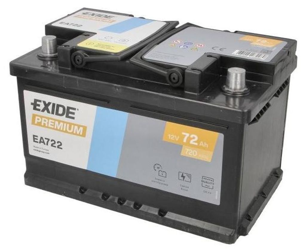EXIDE Premium Starterbatterie 12V 72Ah 720A/EN LB3 Batterie Produktbild 