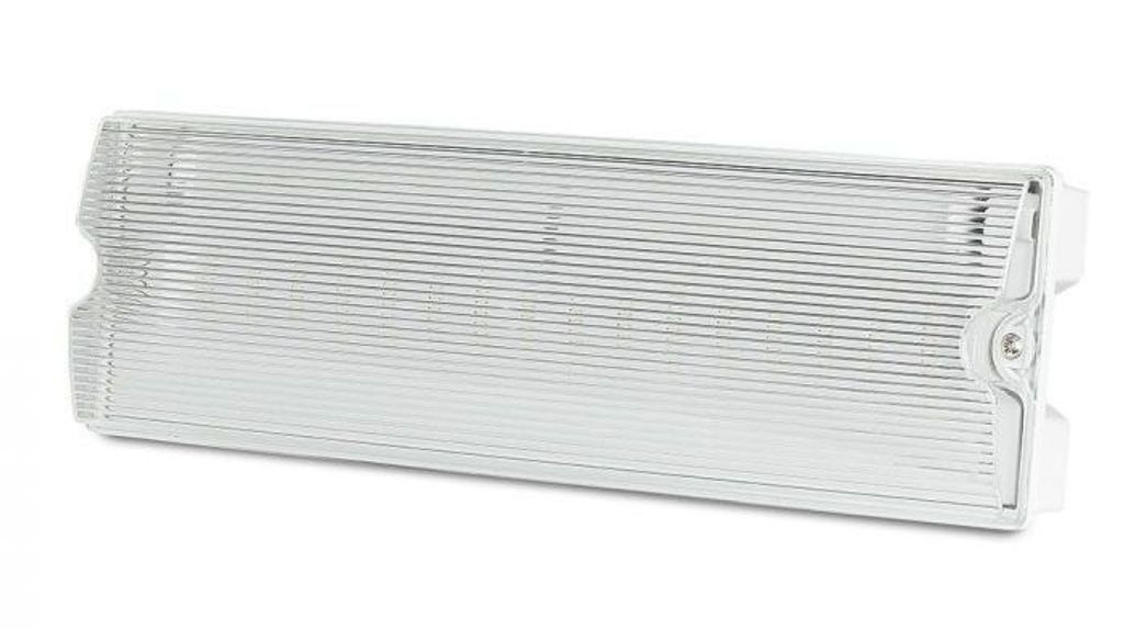 v_tac LED-Notleuchte 3W 6400K IP65 Grau mit Batterie und Produktbild 
