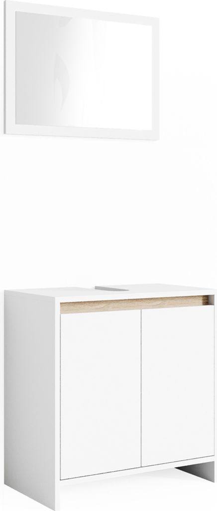 Badmöbel-Set Vicco Emma Weiß/Sonoma 2 Teile, Model 29823