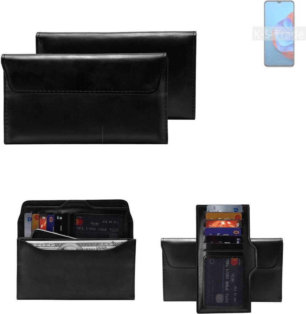 K-S-Trade Handy Hülle kompatibel mit Coolpad Cool 20s Schutz Hülle Tasche Schutz Case Handytasche Kunstleder schwarz, 1x