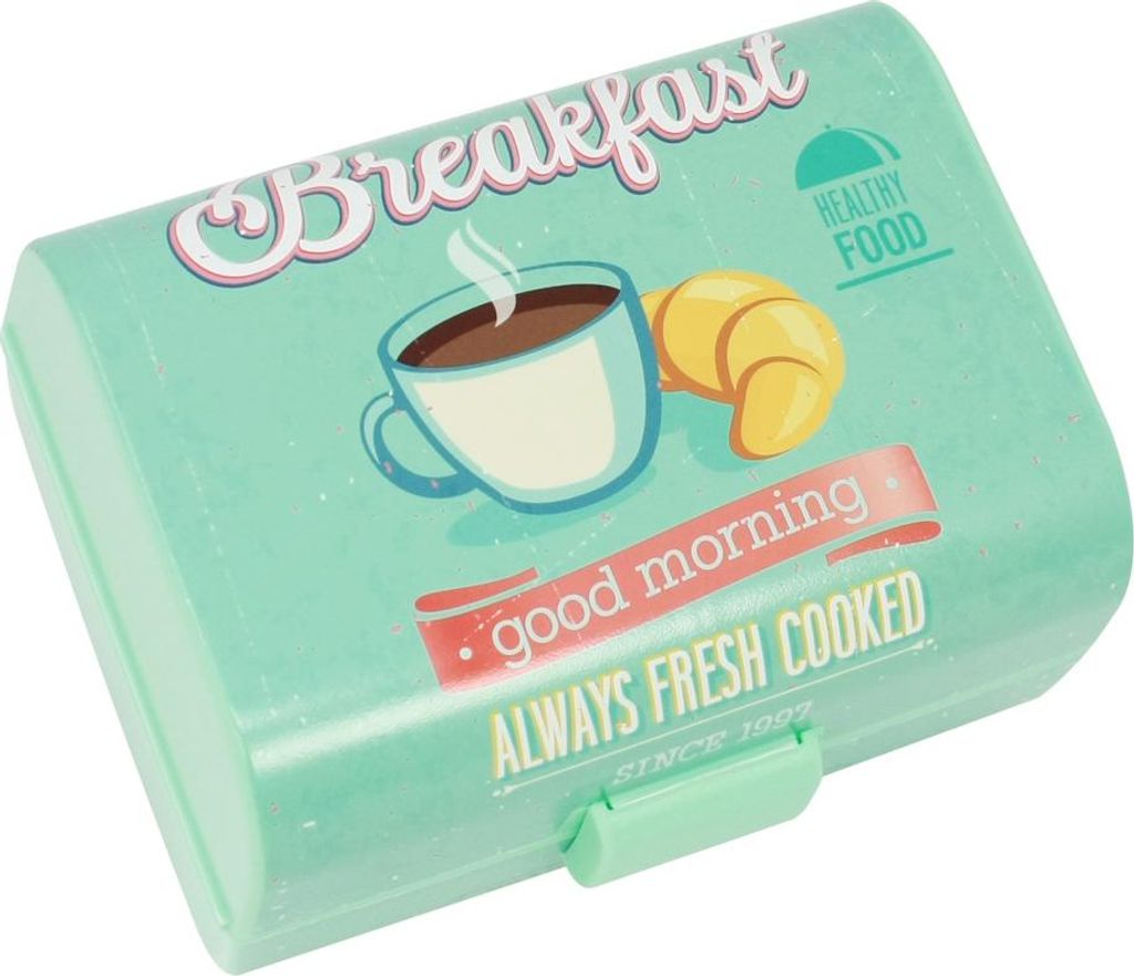 com-four® Brotdose mit Deckel im Vintage Stil - Lunchbox Produktbild 