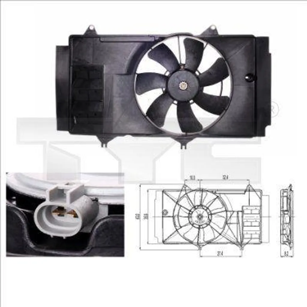 Ventilateur de Refroidissement Moteur pour Yaris - Modèle TYC 836-0014