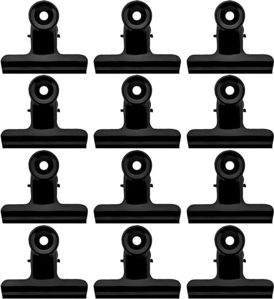 12 Petits Trombones Bulldog 63 mm - Pinces Métalliques Multifonctions