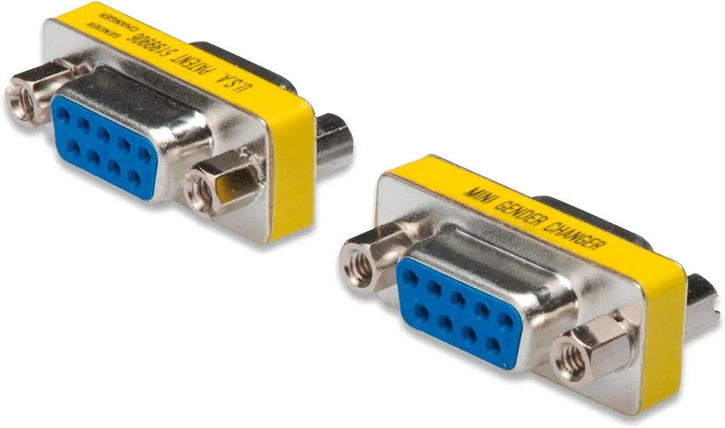 Digitus Mini Gender Changer D-Sub 9 poli F/F - Acciaio per Domotica