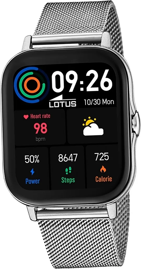 Lotus orologio da uomo in acciaio inox orologio da polso argento sport smartwatch D2UL50044/1